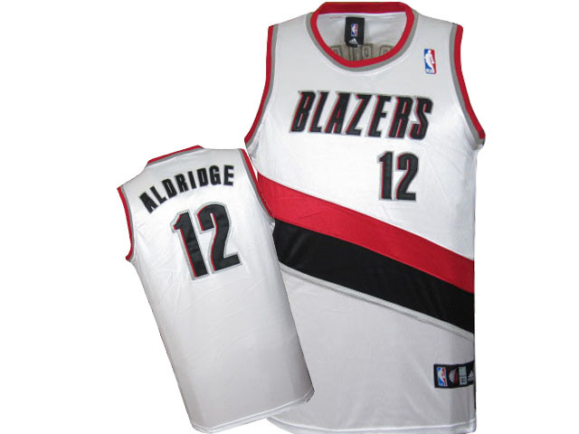 NBA Portland Trail Blazers 12 LaMarcus Aldridge Anthentic White Jersey